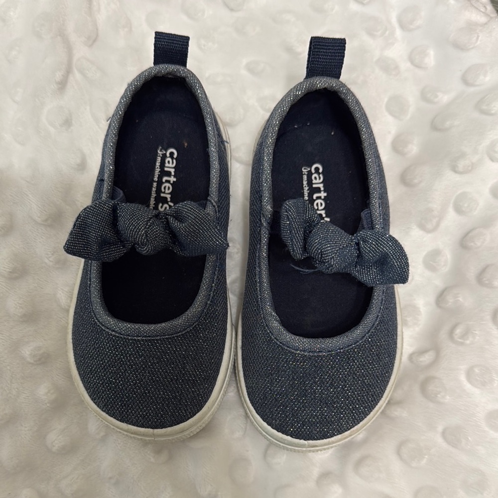 Carter's Navy Kids Shoes with Bow
